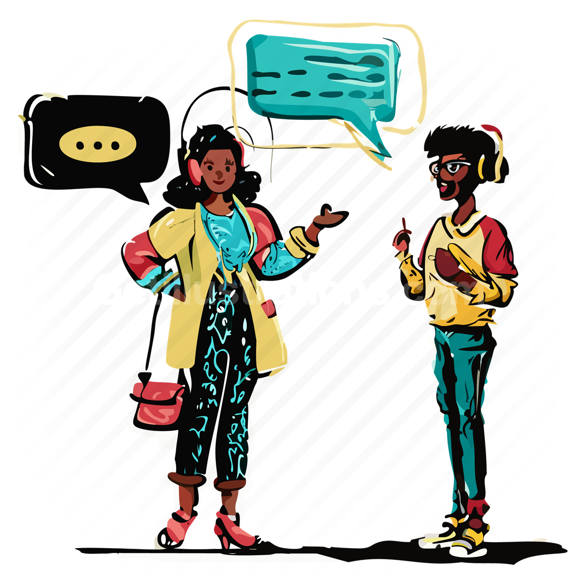 Social Media and Communication  illustration